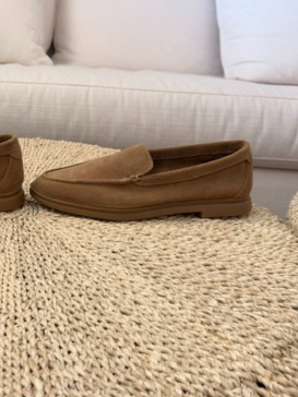 New Zara Sandy Brown Split Soft Suede Loafers, size 36 - Picture 5 of 10